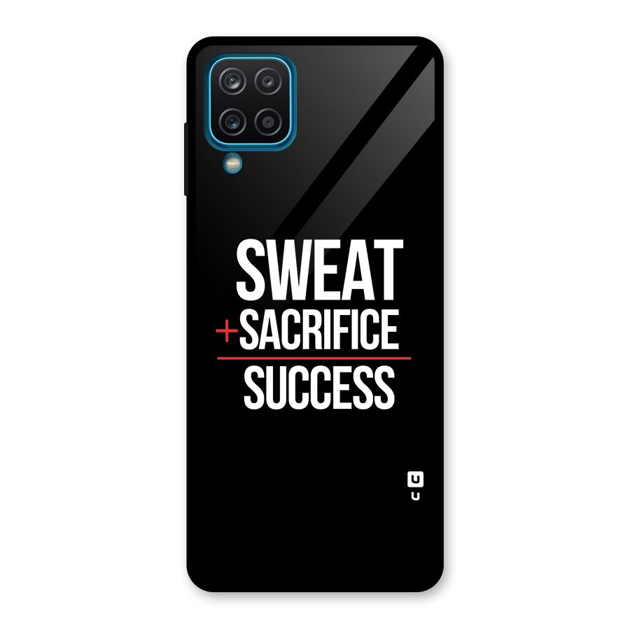 Sweat Sacrifice Success Glass Back Case for Galaxy A12