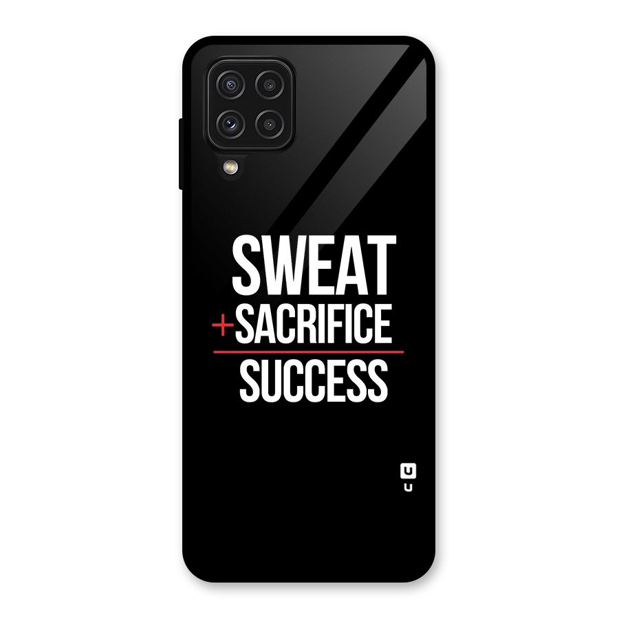 Sweat Sacrifice Success Glass Back Case for Galaxy A22 4G