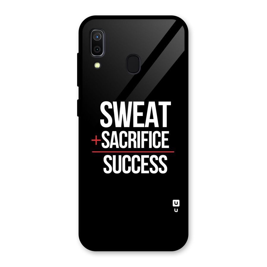 Sweat Sacrifice Success Glass Back Case for Galaxy A30