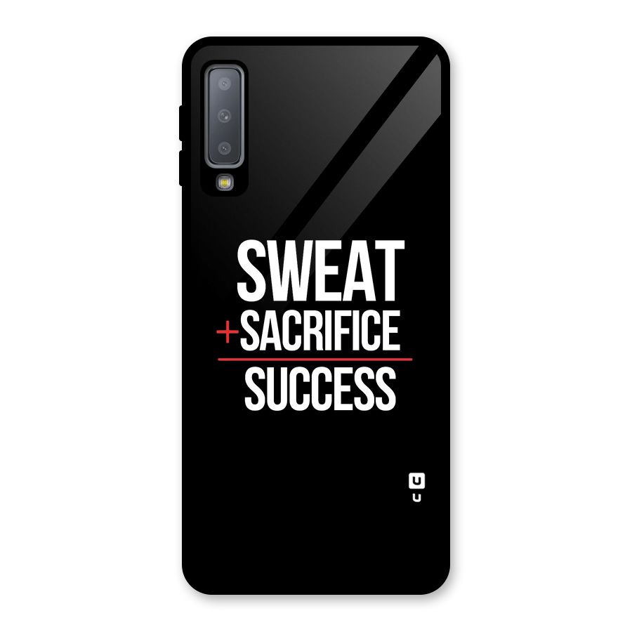 Sweat Sacrifice Success Glass Back Case for Galaxy A7 (2018)