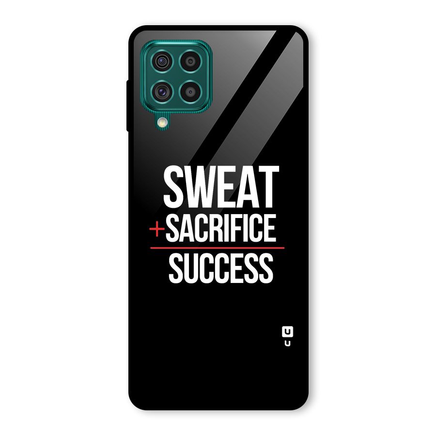 Sweat Sacrifice Success Glass Back Case for Galaxy F62