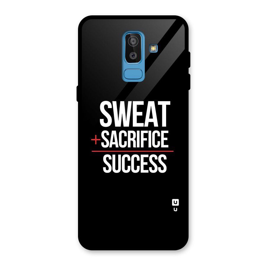 Sweat Sacrifice Success Glass Back Case for Galaxy J8