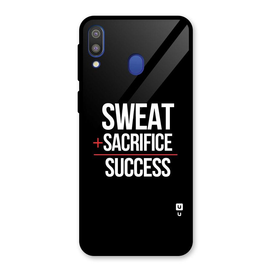 Sweat Sacrifice Success Glass Back Case for Galaxy M20