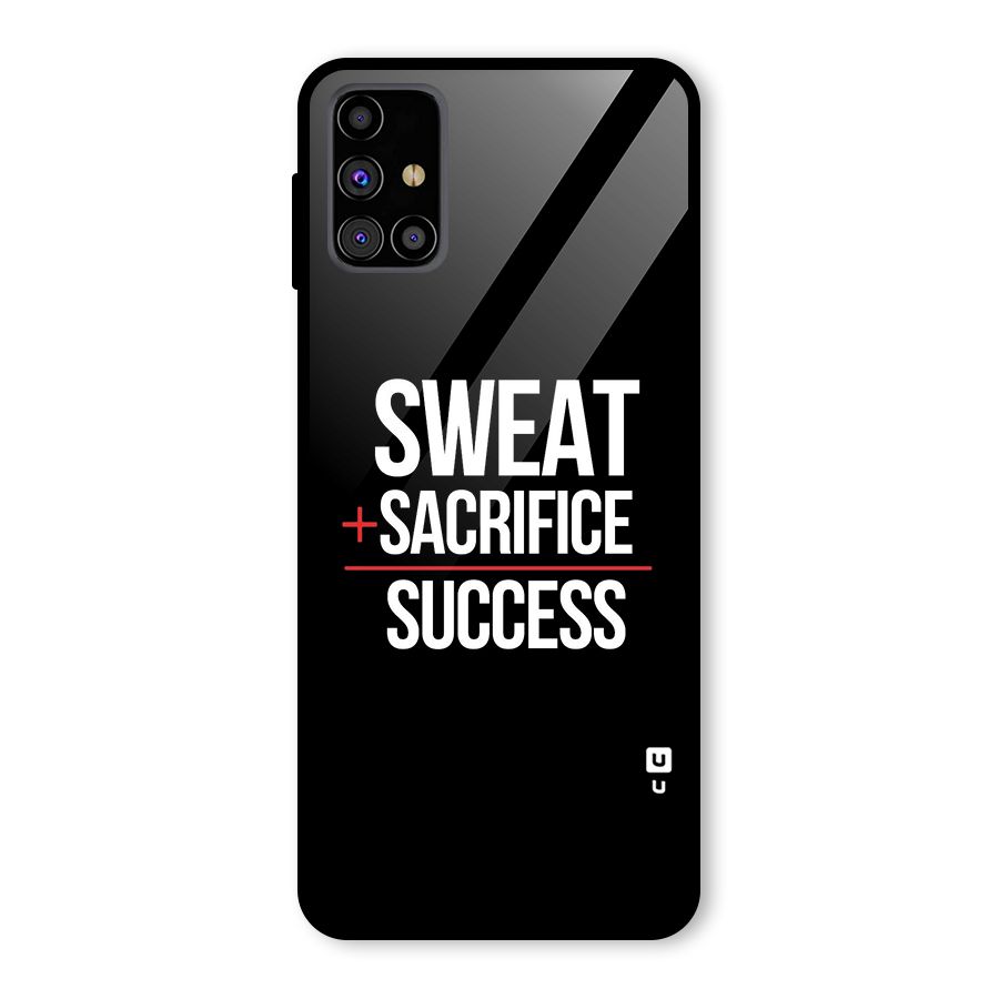 Sweat Sacrifice Success Glass Back Case for Galaxy M31s