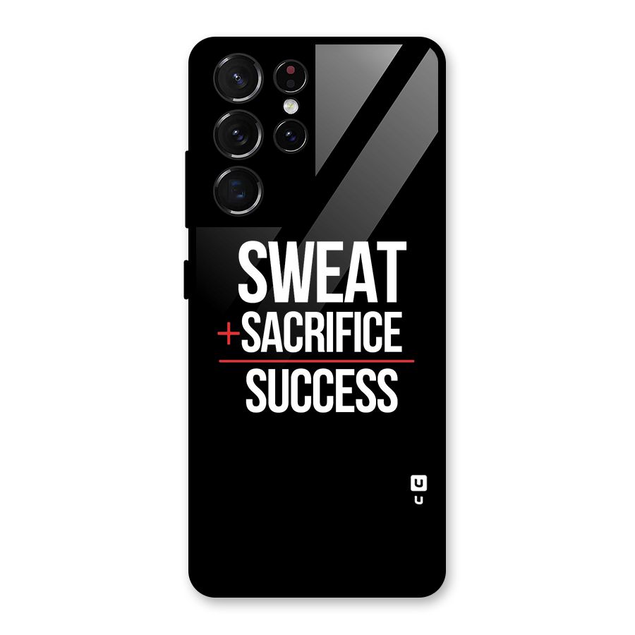 Sweat Sacrifice Success Glass Back Case for Galaxy S21 Ultra 5G
