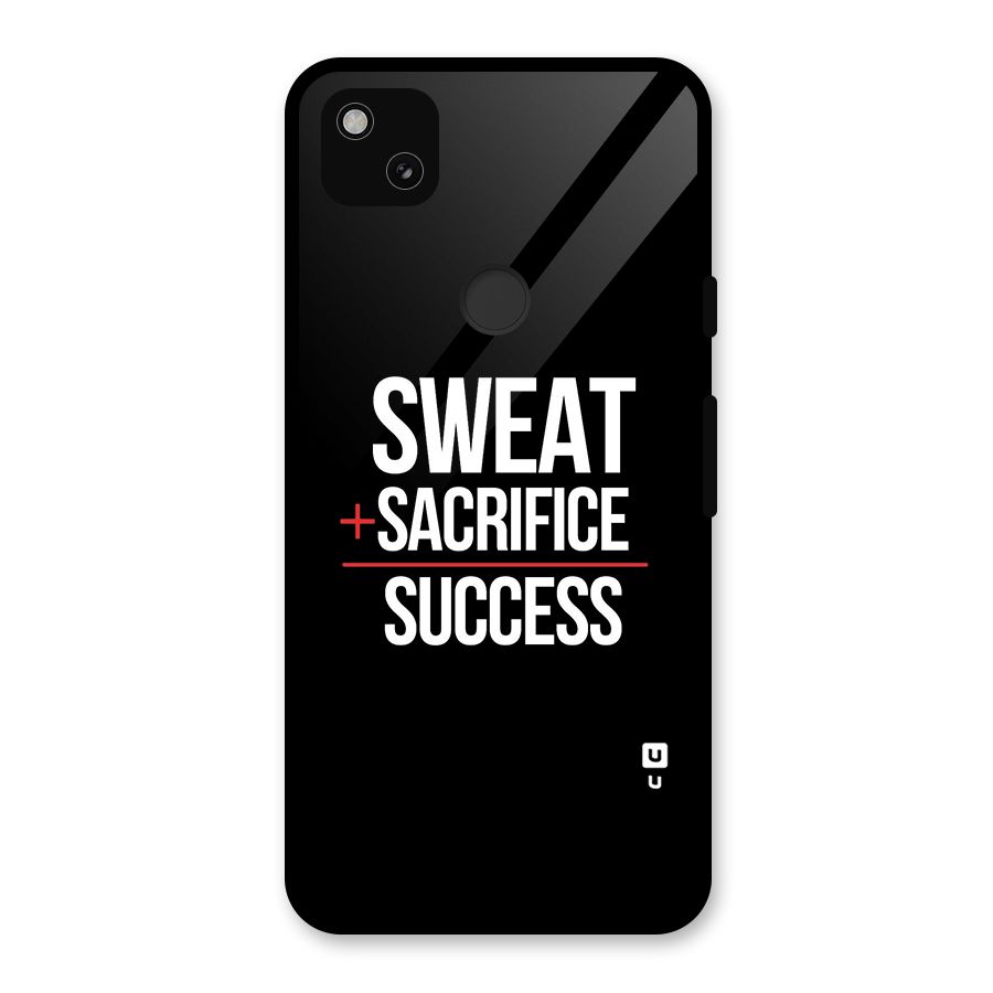 Sweat Sacrifice Success Glass Back Case for Google Pixel 4a