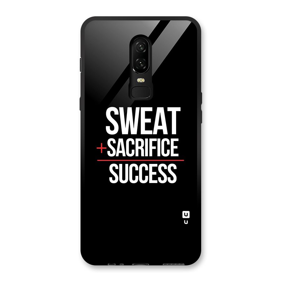 Sweat Sacrifice Success Glass Back Case for OnePlus 6