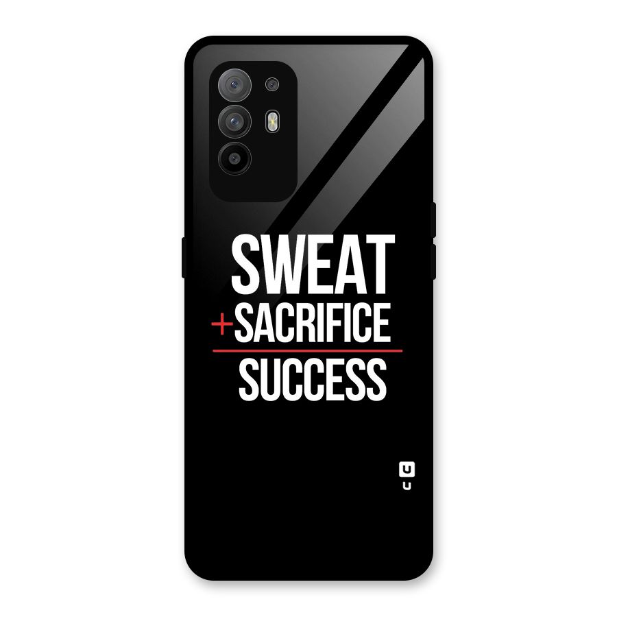 Sweat Sacrifice Success Glass Back Case for Oppo F19 Pro Plus 5G