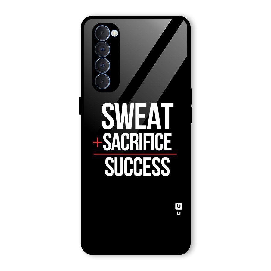 Sweat Sacrifice Success Glass Back Case for Oppo Reno4 Pro