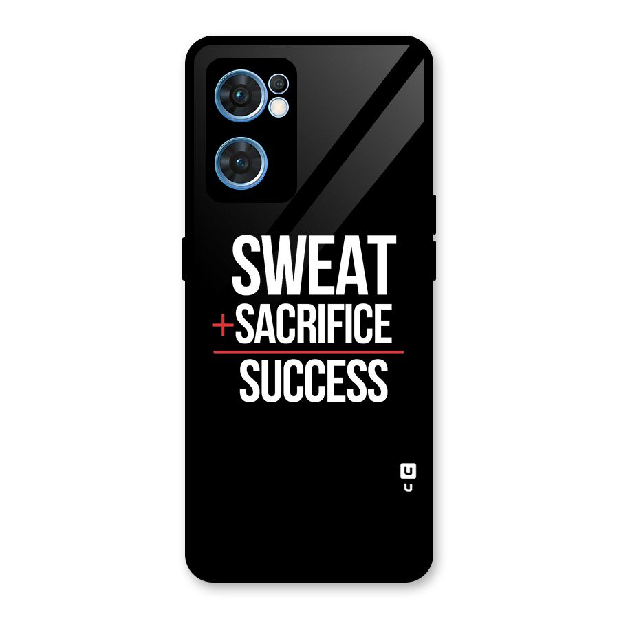 Sweat Sacrifice Success Glass Back Case for Oppo Reno7 5G