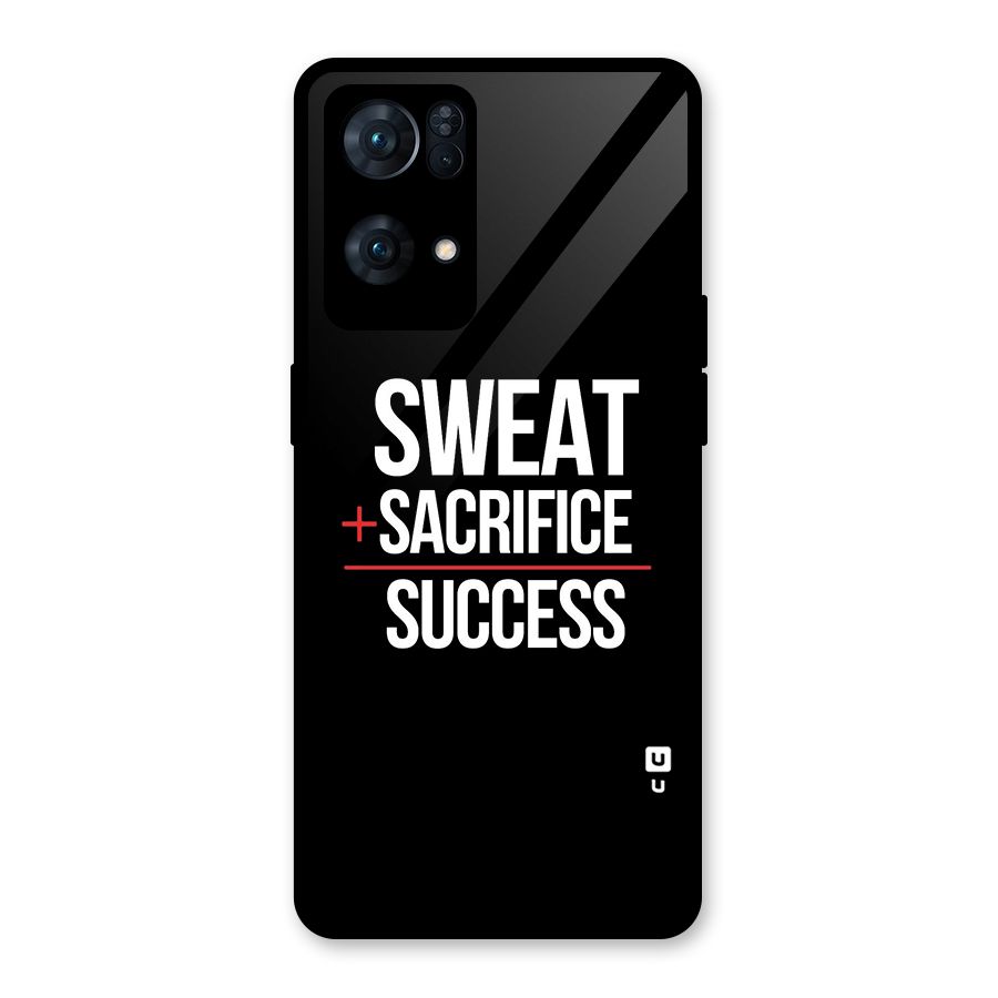 Sweat Sacrifice Success Glass Back Case for Oppo Reno7 Pro 5G