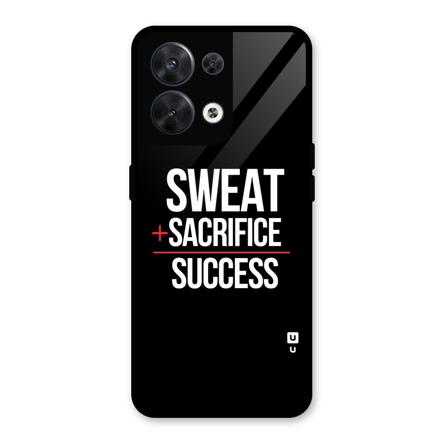 Sweat Sacrifice Success Glass Back Case for Oppo Reno8 5G