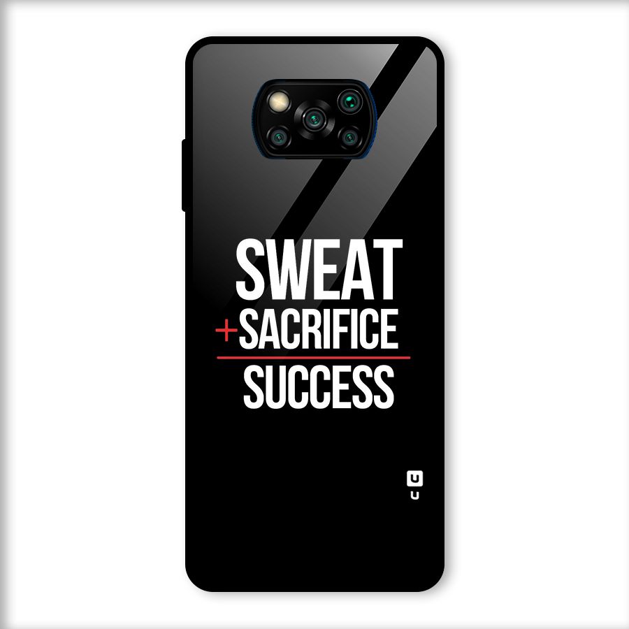 Sweat Sacrifice Success Glass Back Case for Poco X3