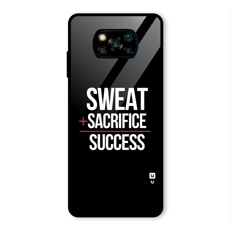 Sweat Sacrifice Success Glass Back Case for Poco X3 Pro