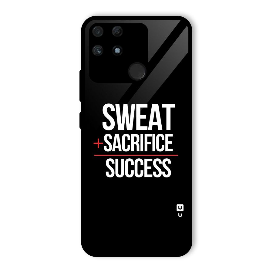 Sweat Sacrifice Success Glass Back Case for Realme Narzo 50A