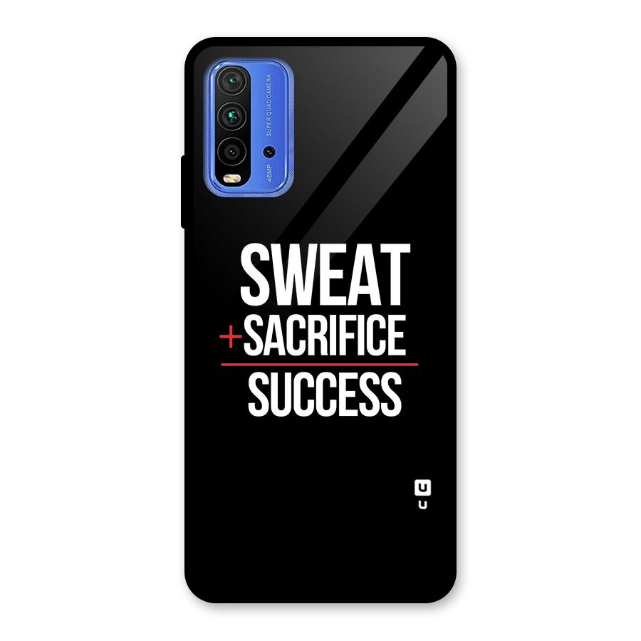 Sweat Sacrifice Success Glass Back Case for Redmi 9 Power