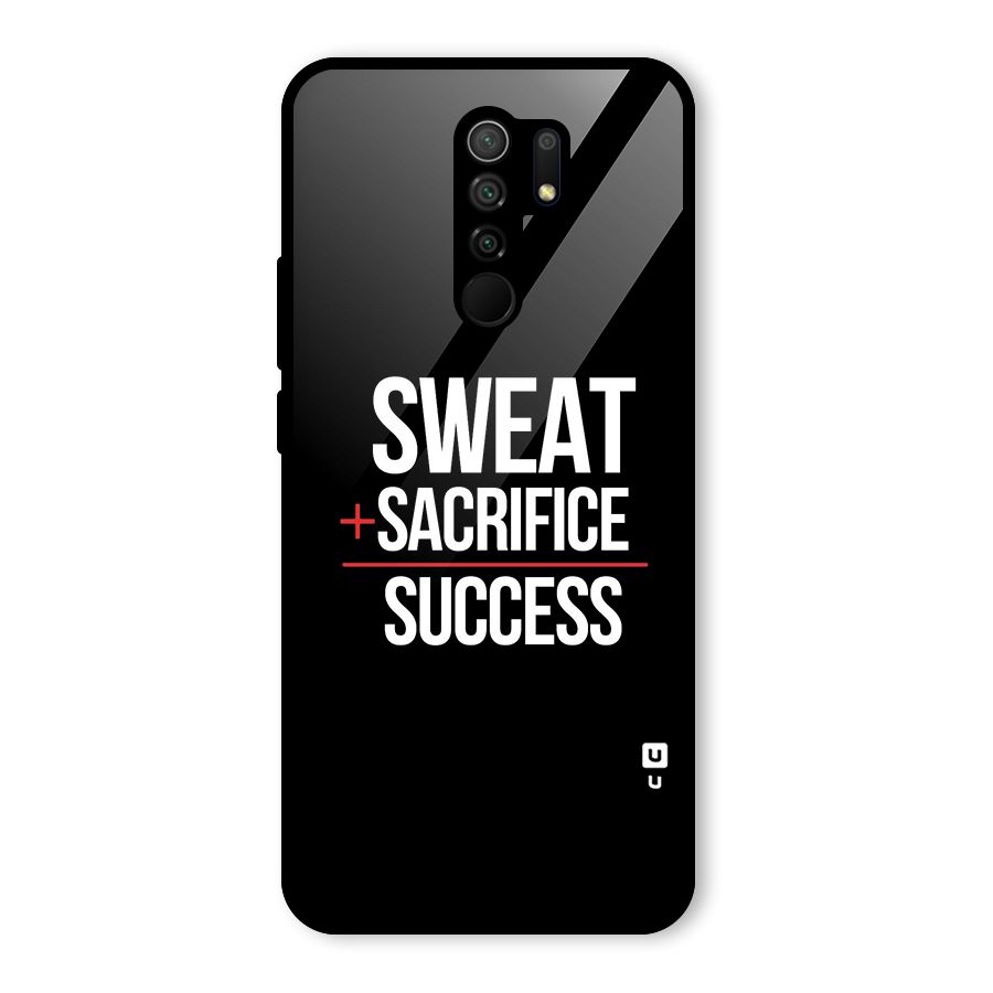Sweat Sacrifice Success Glass Back Case for Redmi 9 Prime