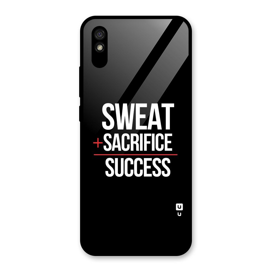 Sweat Sacrifice Success Glass Back Case for Redmi 9i