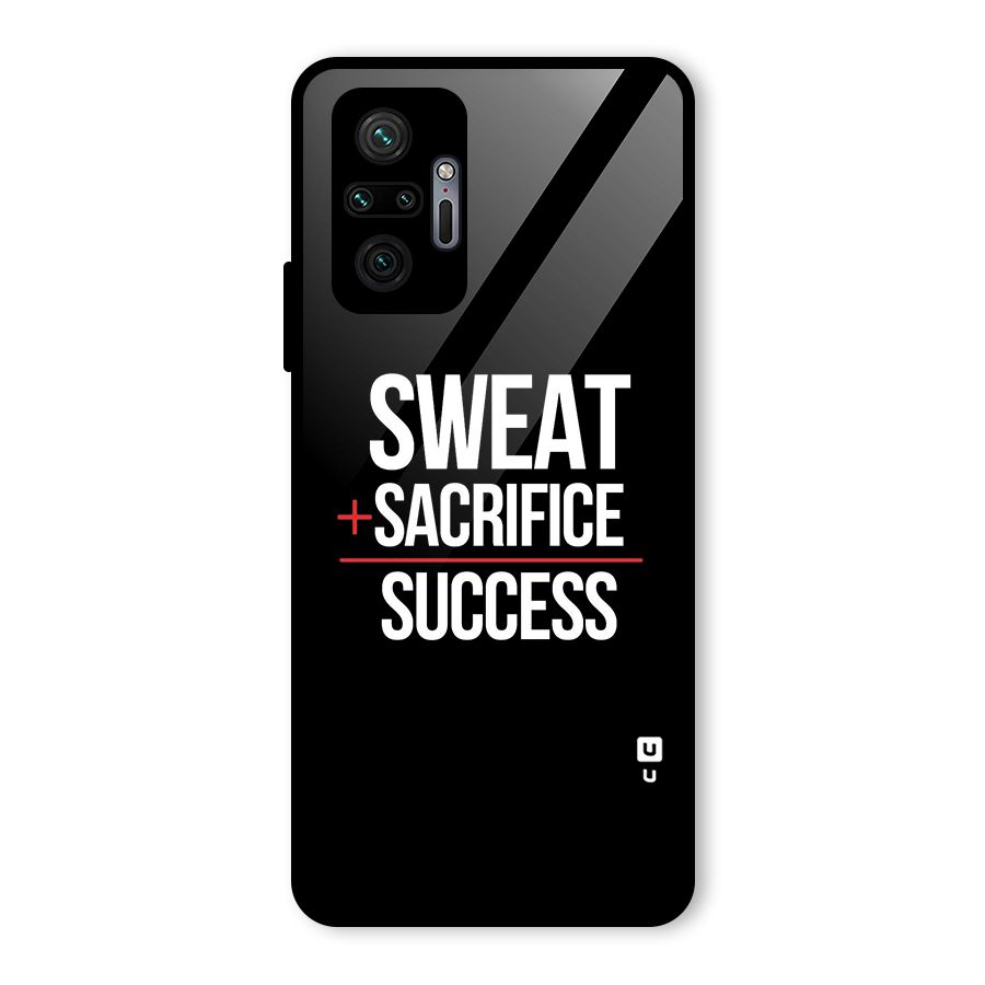 Sweat Sacrifice Success Glass Back Case for Redmi Note 10 Pro