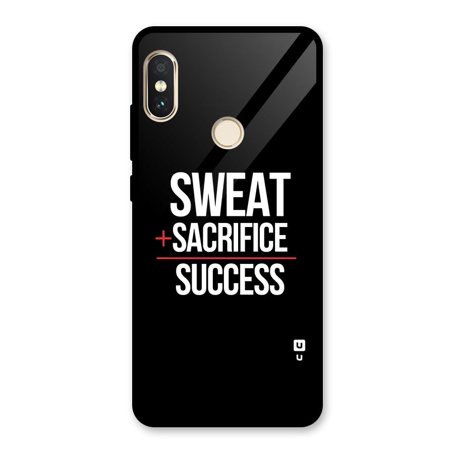Sweat Sacrifice Success Glass Back Case for Redmi Note 5 Pro