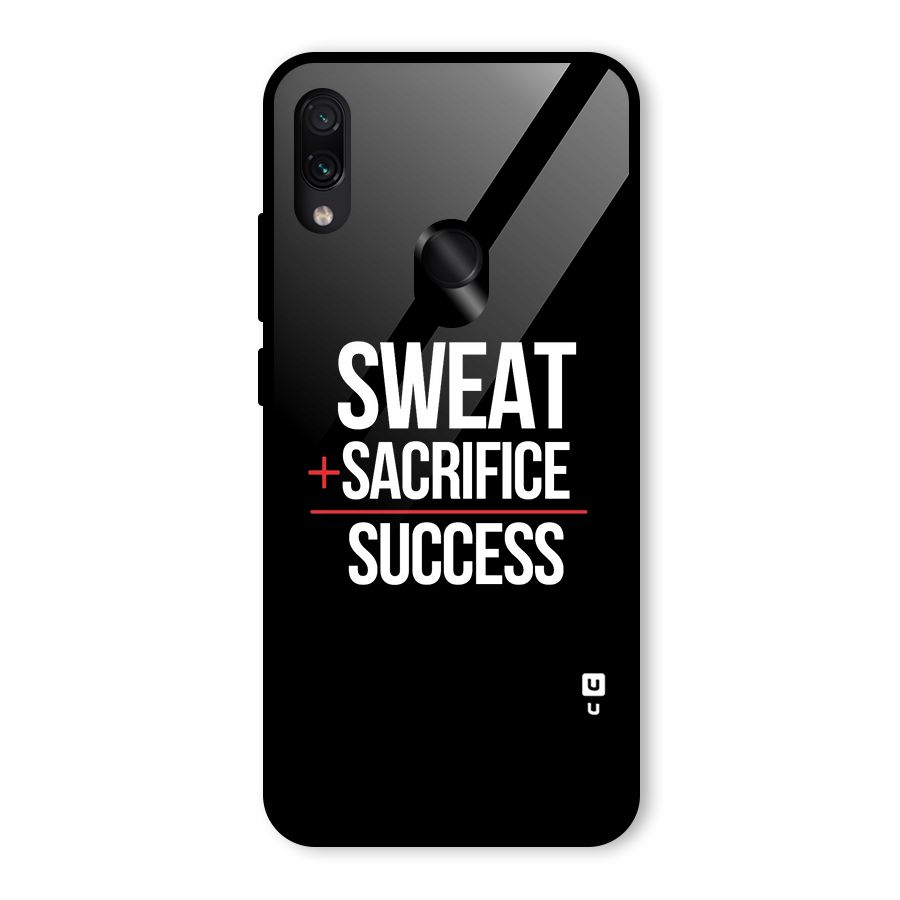 Sweat Sacrifice Success Glass Back Case for Redmi Note 7