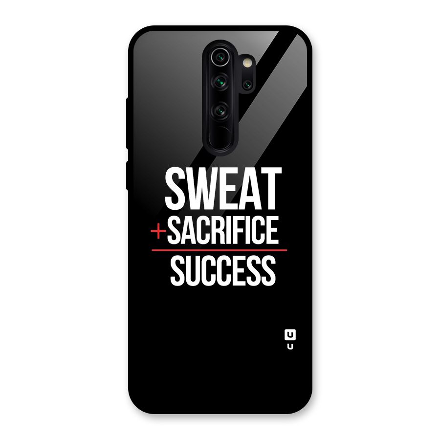 Sweat Sacrifice Success Glass Back Case for Redmi Note 8 Pro