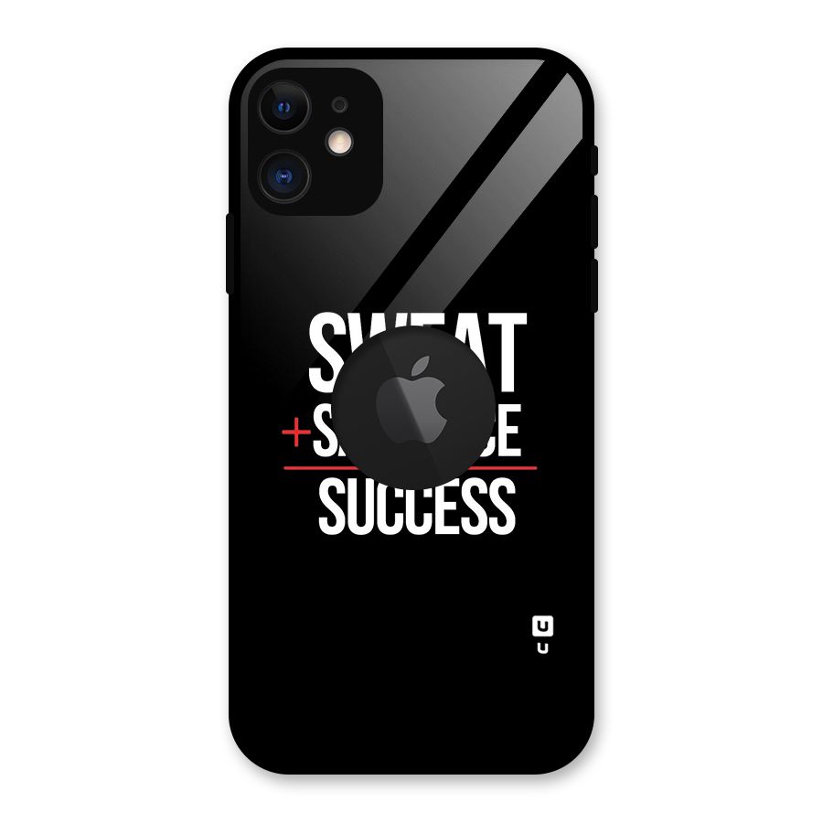 Sweat Sacrifice Success Glass Back Case for iPhone 11 Logo Cut