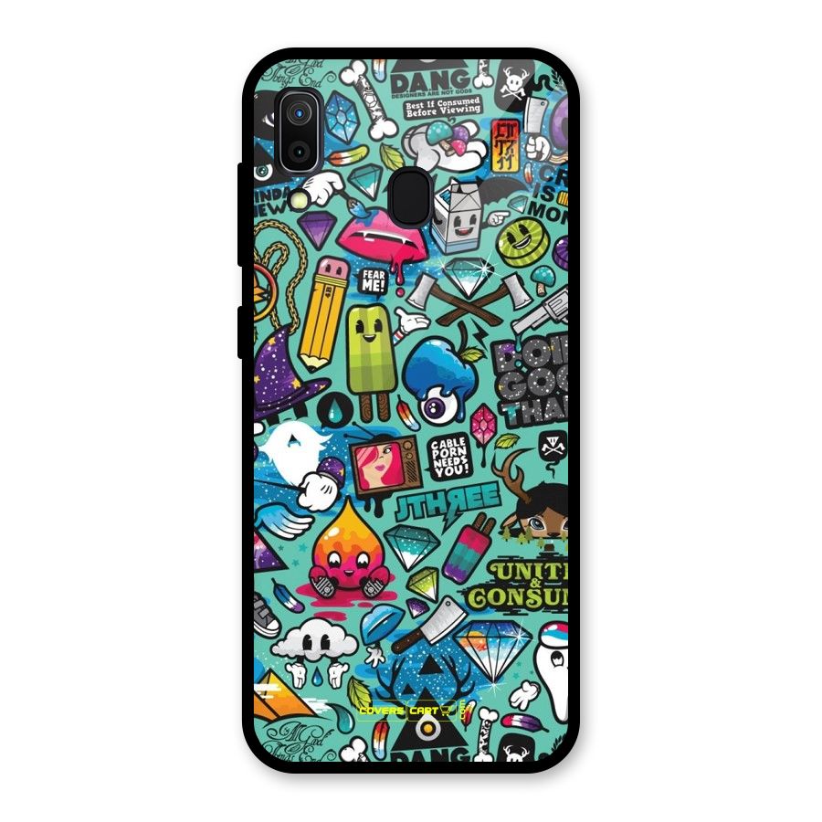 Sweet Candies Glass Back Case for Galaxy A30