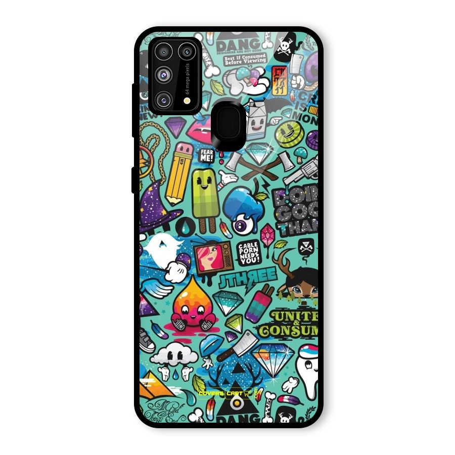 Sweet Candies Glass Back Case for Galaxy F41