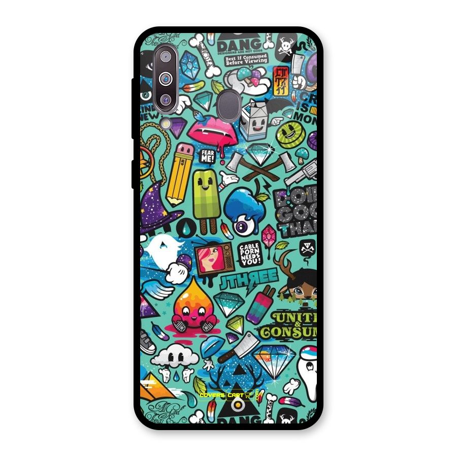 Sweet Candies Glass Back Case for Galaxy M30