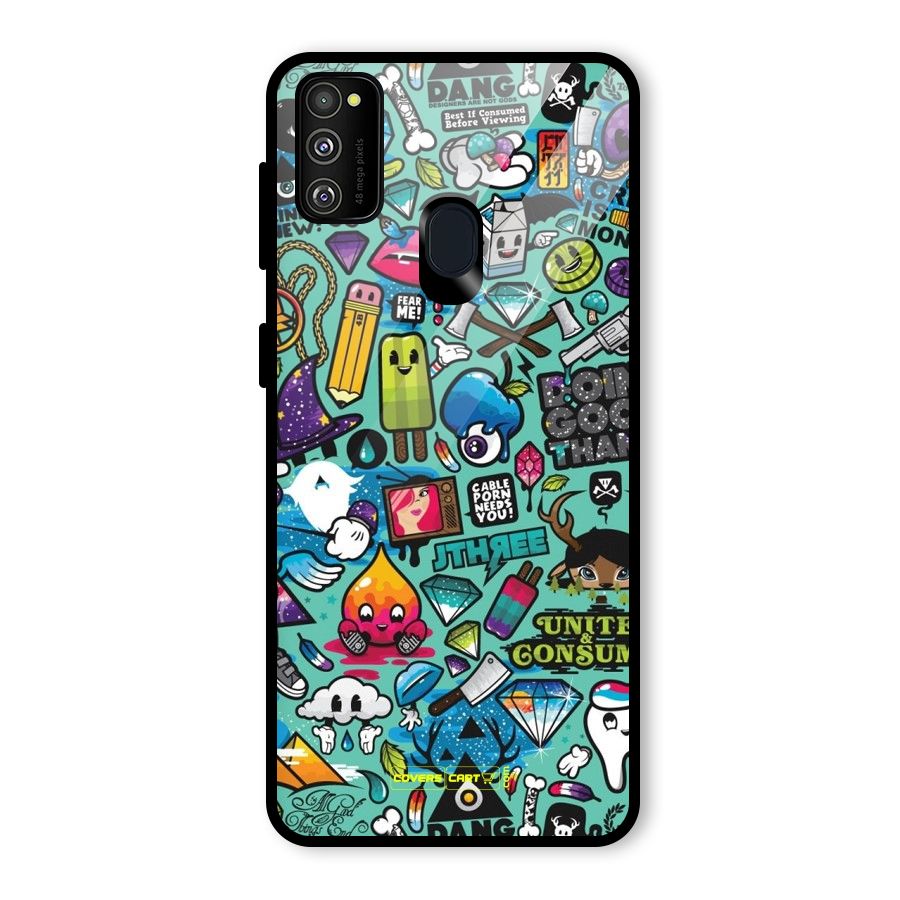 Sweet Candies Glass Back Case for Galaxy M30s
