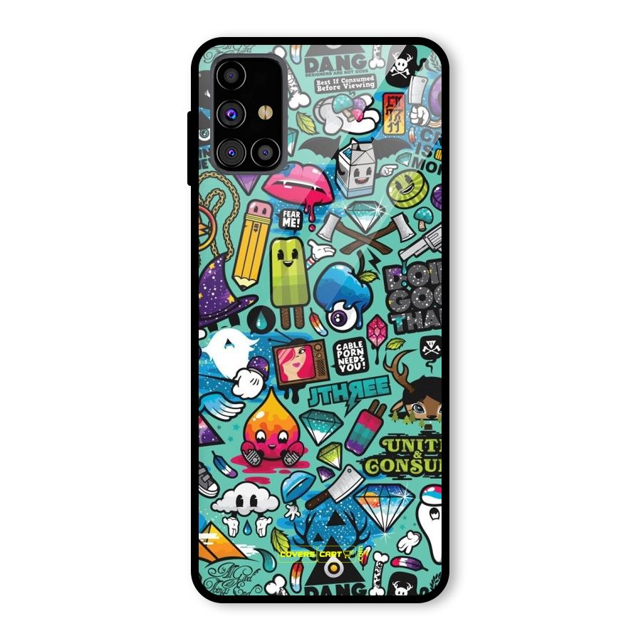 Sweet Candies Glass Back Case for Galaxy M31s