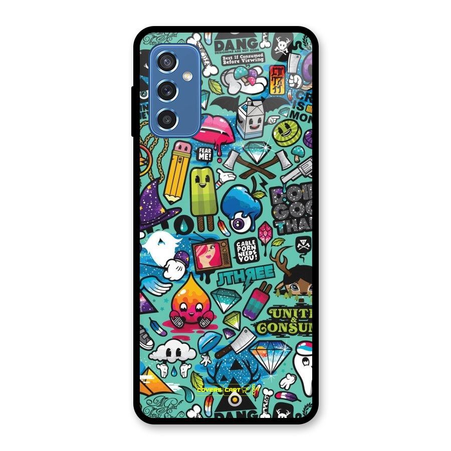 Sweet Candies Glass Back Case for Galaxy M52 5G