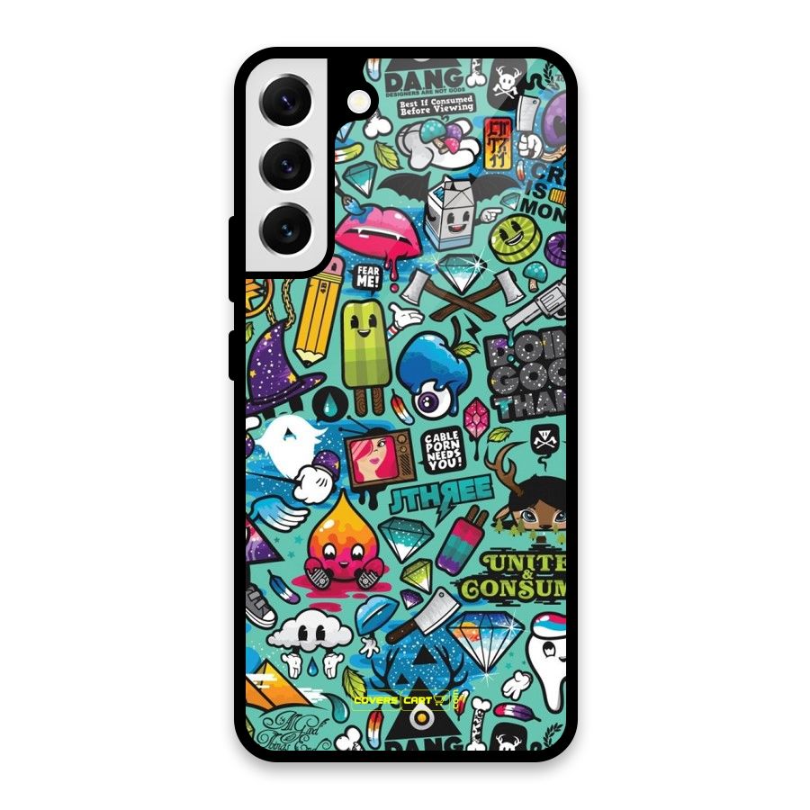 Sweet Candies Glass Back Case for Galaxy S22 Plus 5G