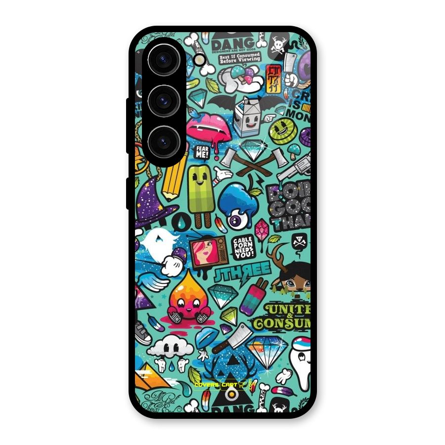 Sweet Candies Glass Back Case for Galaxy S23