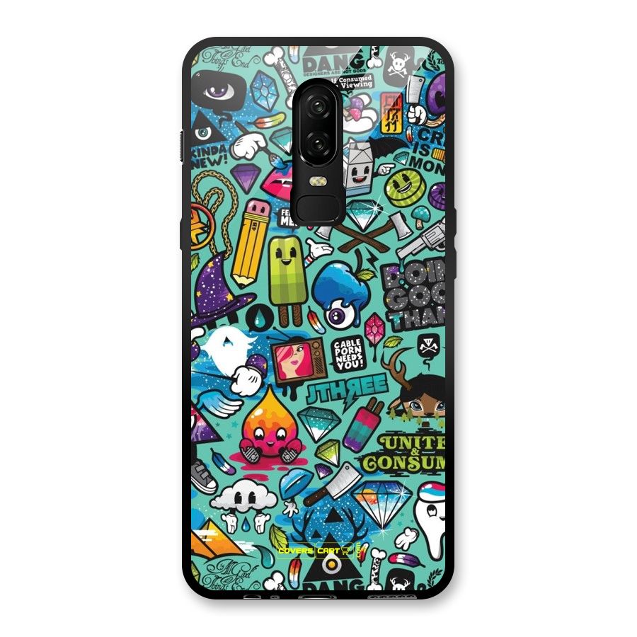Sweet Candies Glass Back Case for OnePlus 6