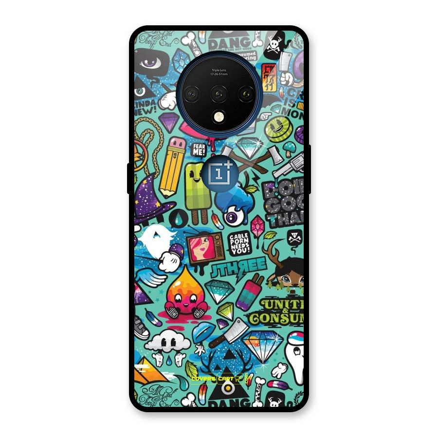 Sweet Candies Glass Back Case for OnePlus 7T
