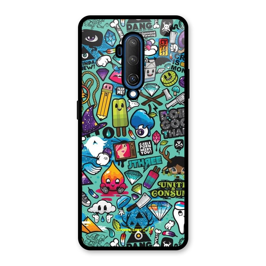 Sweet Candies Glass Back Case for OnePlus 7T Pro