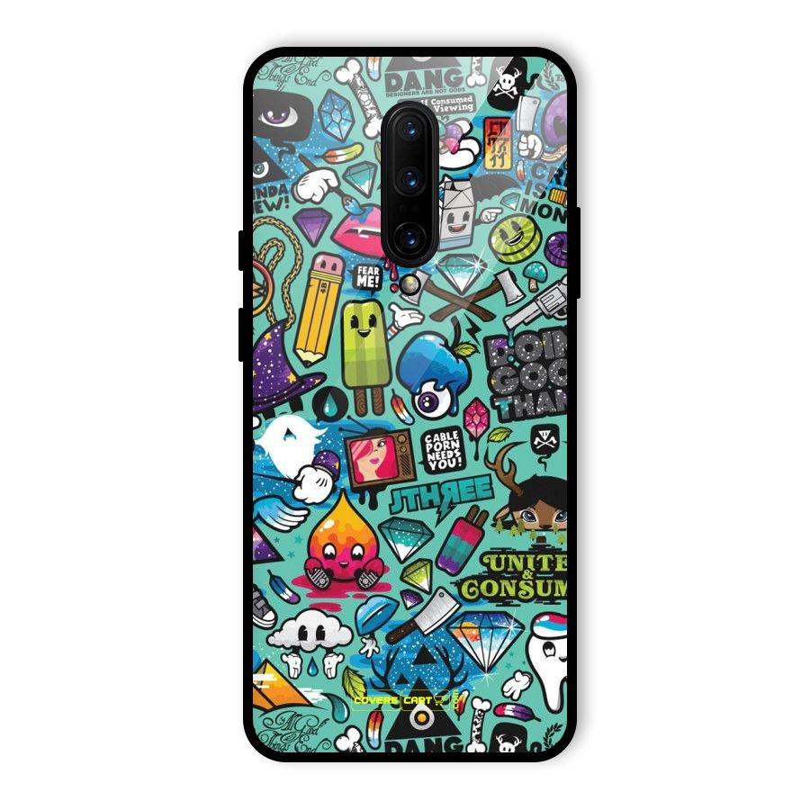 Sweet Candies Glass Back Case for OnePlus 7 Pro
