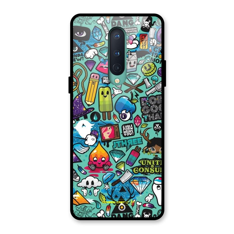 Sweet Candies Glass Back Case for OnePlus 8