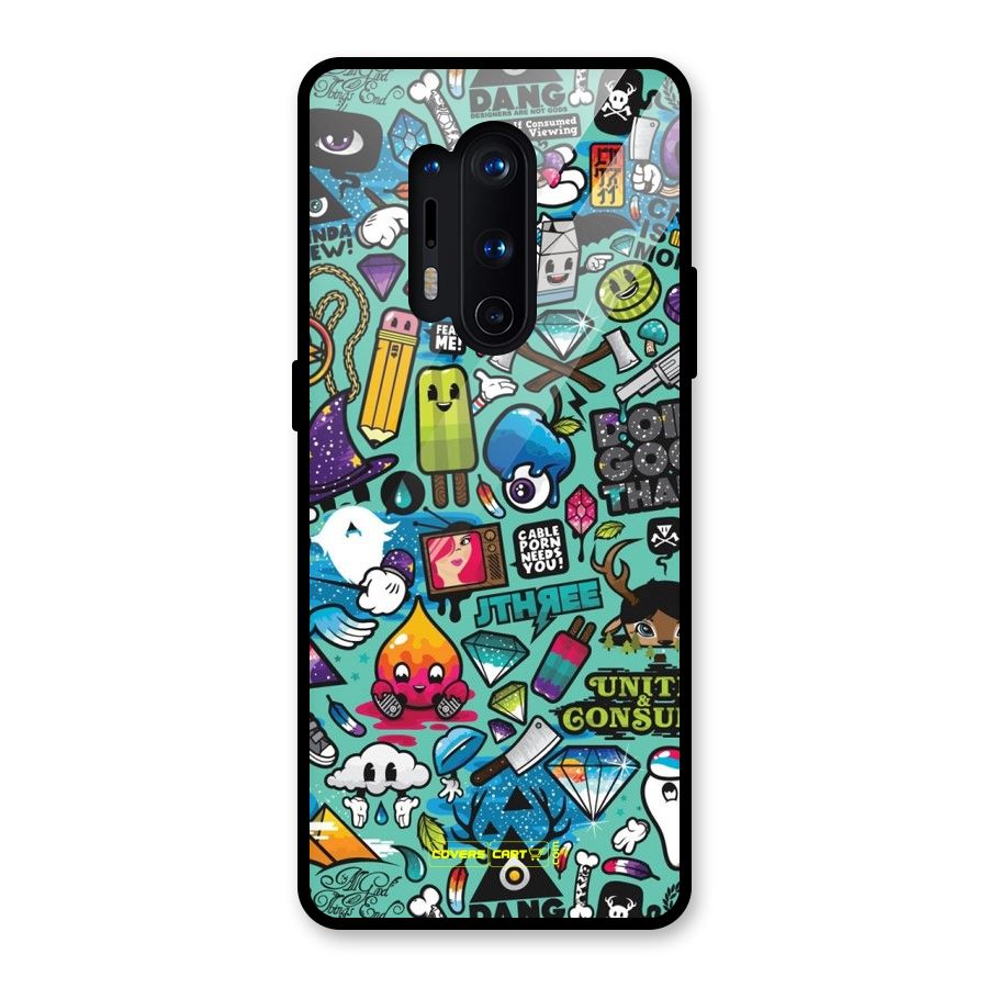 Sweet Candies Glass Back Case for OnePlus 8 Pro