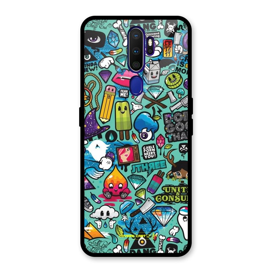Sweet Candies Glass Back Case for Oppo A9 (2020)