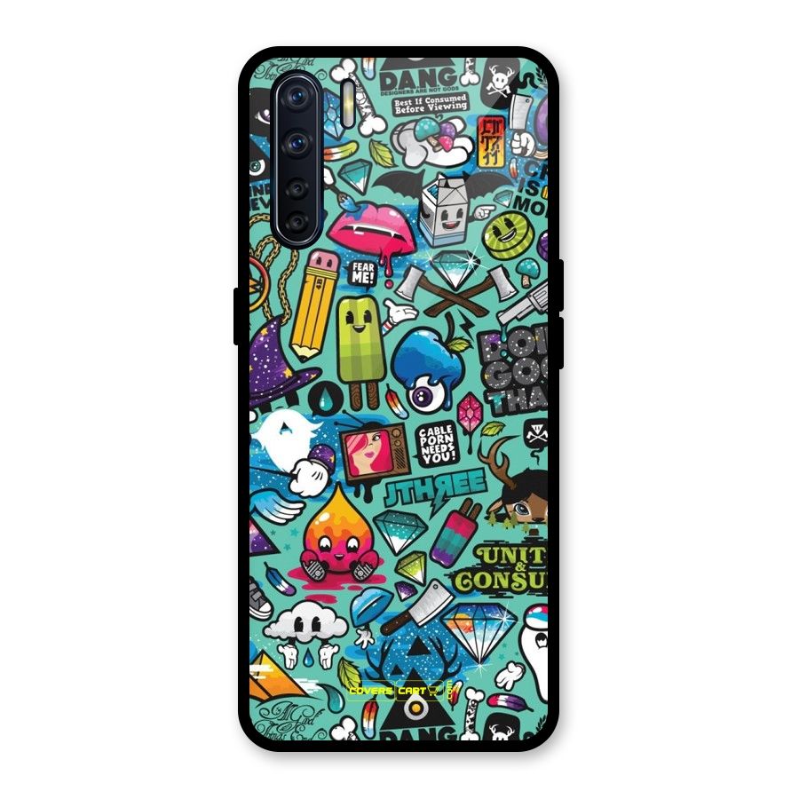 Sweet Candies Glass Back Case for Oppo F15