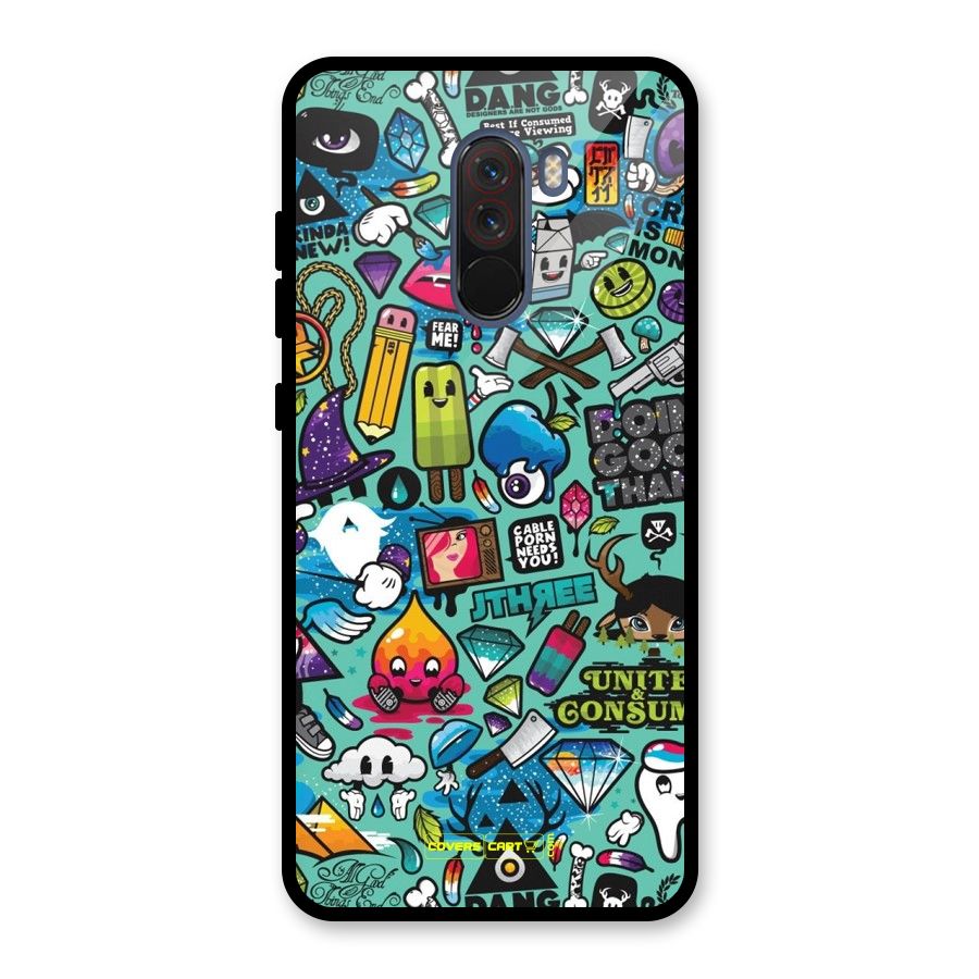 Sweet Candies Glass Back Case for Poco F1