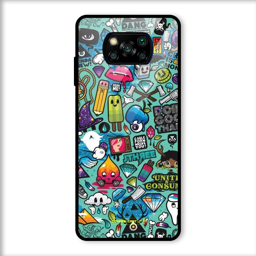 Sweet Candies Glass Back Case for Poco X3