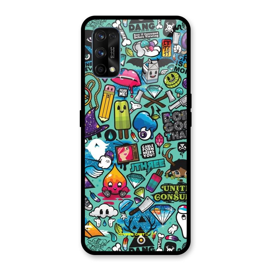 Sweet Candies Glass Back Case for Realme 7 Pro