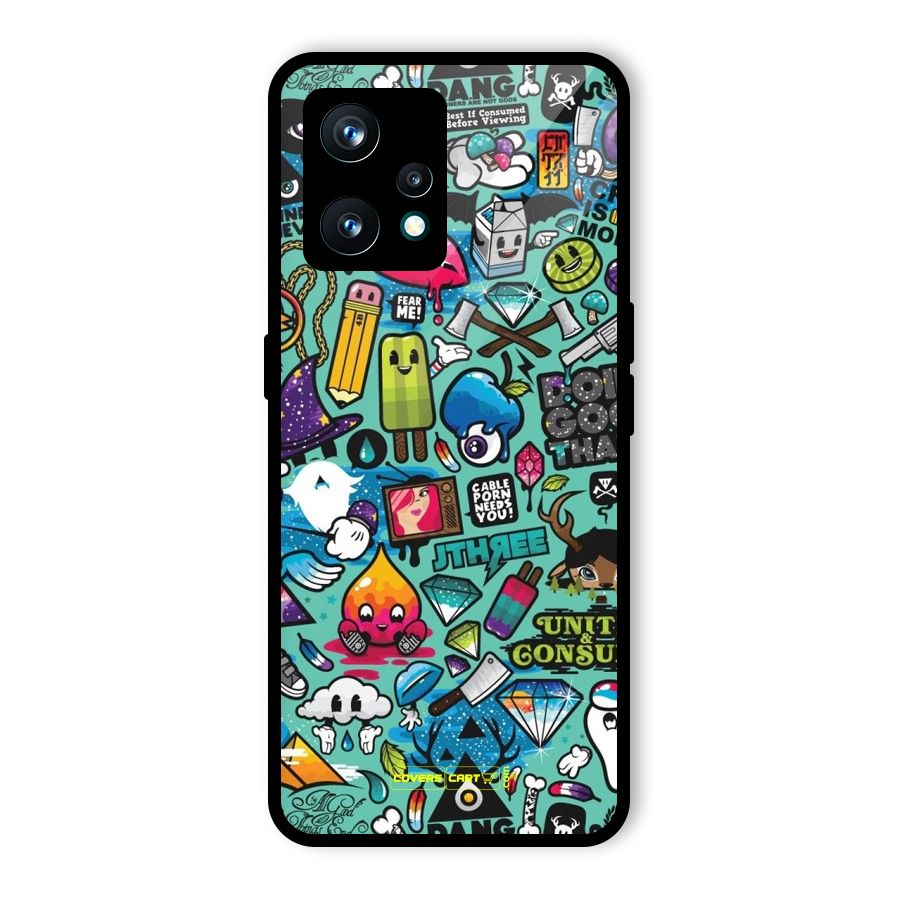 Sweet Candies Glass Back Case for Realme 9 Pro Plus 5G
