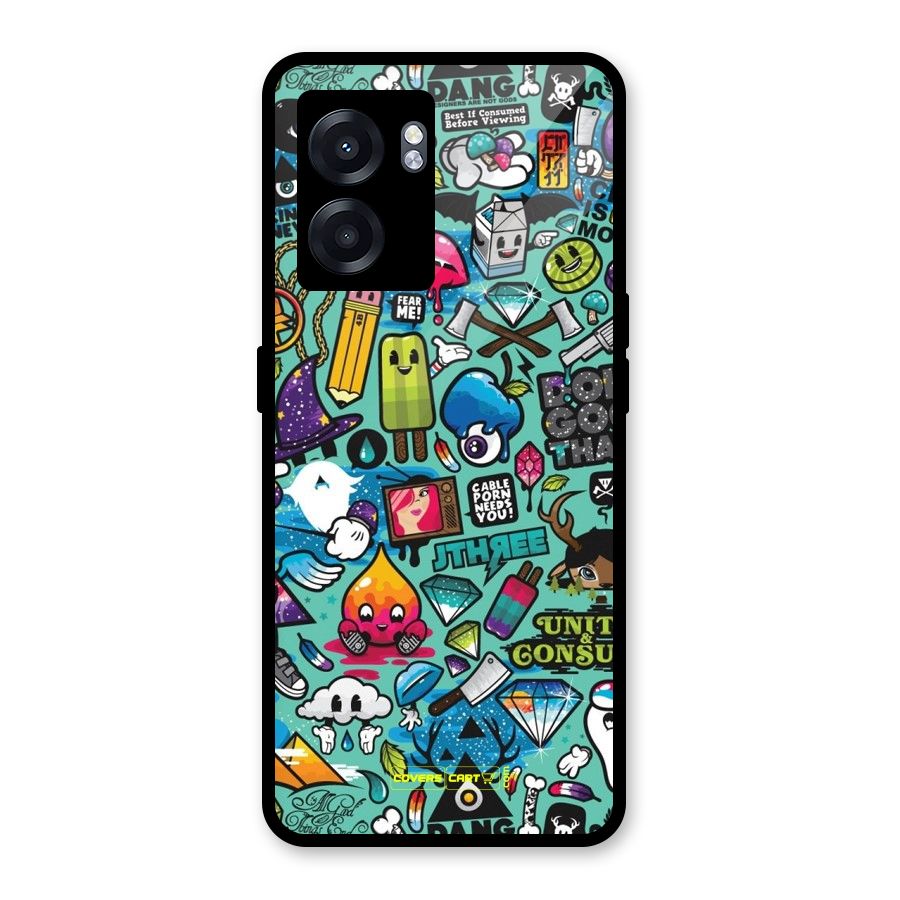 Sweet Candies Glass Back Case for Realme Narzo 50 5G