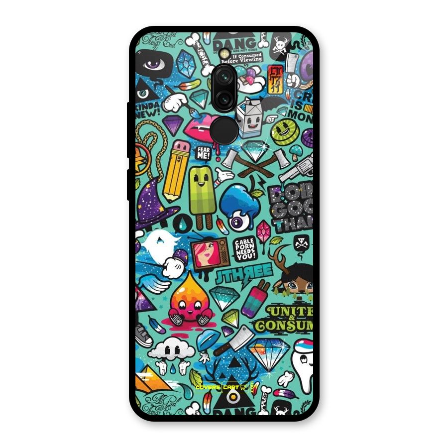 Sweet Candies Glass Back Case for Redmi 8