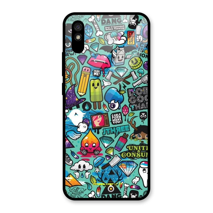 Sweet Candies Glass Back Case for Redmi 9i